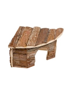 Домик для грызунов деревянный угловой коричневый 22x22x13см Бельгия Duvo+
