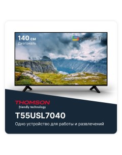 Телевизор T55USL7040 UHD SMART черный Thomson