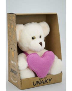 Мягкая игрушка медведь Аха 24 32 см 0937224S 33M бежевый Unaky soft toy