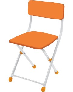Стул детский СТУ1 складной мягкое сиденье и спинка для возраста 3 7 лет оранжевый Nika