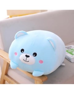 Мягкая игрушка Медведь подушка голубой Fluffyworld
