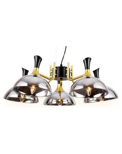 Подвесной светильник Traditional 5 TR9082 5 BK GD SM черный золото дымчатый E27 5 Ambrella light