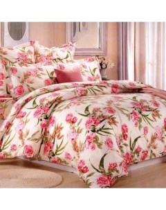 Комплект постельного белья C 197 1 5 спальный розовый Valtery