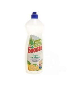 Средство для мытья посуды актив био сода сок лимона 900 мл Биолан