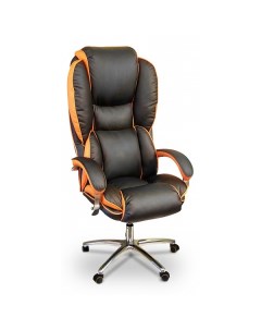 Кресло компьютерное Барон ХХL КВ 12 131112 0401 0432 черный оранжевый Кресловъ