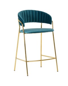 Полубарный стул Turin FR 0162 золотистый бирюзовый Bradex