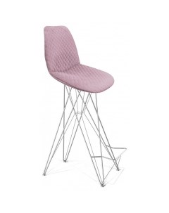 Барный стул She_5979917001 розовый зефир хром лак Sheffilton