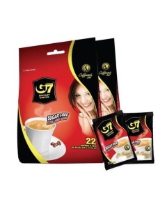 Кофе растворимый 2 в 1 без сахара с коллагеном 22 шт по 16 г G7 instant coffee