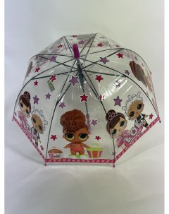 Зонт полуавтомат детский Лол розовая окантовка Rainproof