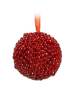 Елочная игрушка Шар ягода красная 10 см Goodwill