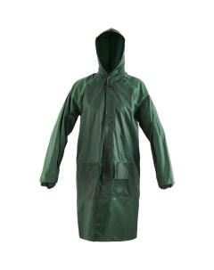 Плащ дождевик с капюшоном нейлон размер 50 52 цвет зеленый Без бренда