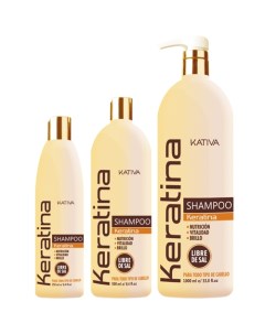Укрепляющий шампунь с кератином для всех типов волос 250 мл Kativa (перу)