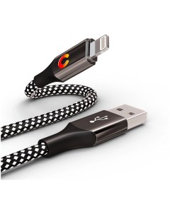 Кабель USB CB 736L U8 1 0 B USB 8pin DATA зарядка QC4 0 черный белый Wiiix