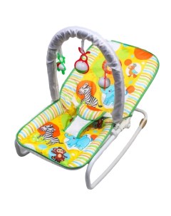 Шезлонг качалка для новорождённых Африка игровая дуга игрушки МИКС 3940308 Nobrand