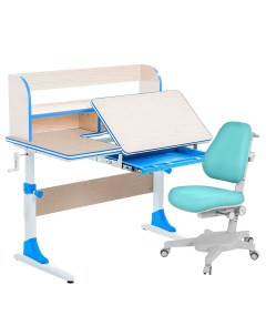 Комплект парта Study 100 Lux клен голубой с голубым креслом Armata Anatomica
