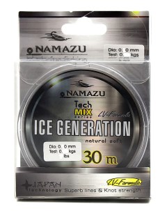 Леска монофильная Ice Generation 0 08 мм 30 м 0 44 кг прозрачный Namazu
