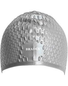 Шапочка для плавания SF 0339 силикон серый Bradex