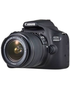 Зеркальный фотоаппарат EOS 2000D KIT kit 18 55mm f 3 5 5 6 IS II черный Canon