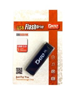 Флешка USB DB8001 8ГБ USB2 0 черный Dato