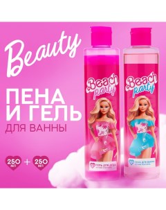 Пена и гель для ванной Barbie набор Beauty fox