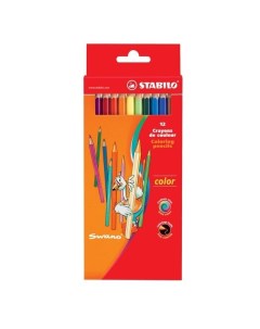 Набор карандашей цветных Swano Color 12 цветов в карт кор Stabilo