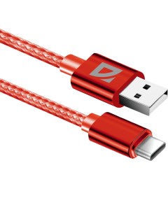 Кабель USB USB Type C 1 5A 1 м красный F85 87100RED Defender
