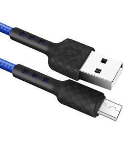 Кабель USB Micro USB 2 4A 1 м синий F181 87115BLU Defender