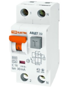 Выключатель автоматический дифференциального тока АВДТ32 2P C 16А A 30мА SQ0202 0030 Tdm