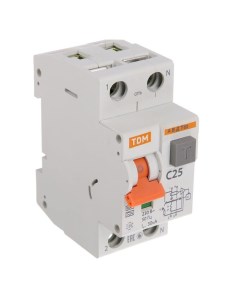 Выключатель автоматический дифференциального тока АВДТ63 2P C 25А A 30мА SQ0202 0004 Tdm
