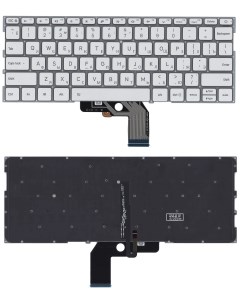 Клавиатура для ноутбука Xiaomi Mi Air 13 3 серебристая с подсветкой Vbparts