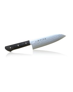 Кухонный Нож Японский Сантоку сталь VG 10 в обкладах из дамаска лезвие 17 см Япония Tojiro