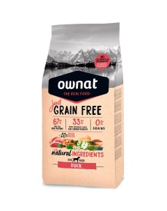 Сухой корм для собак Adult Grain Free с уткой 3 кг Ownat