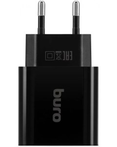Зарядное устройство сетевое BUWD1 3A PD QC универсальное черный Buro