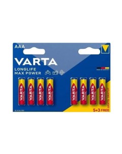 Батарейка LongLife Max Power Alkaline LR03 BL5 3 AAA 8шт Varta