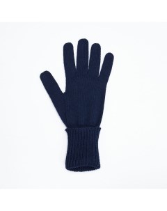 Тёмно синие шерстяные перчатки Noryalli
