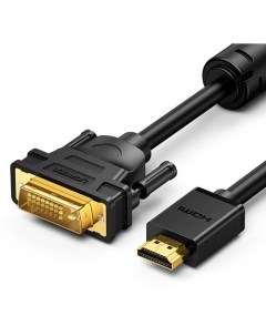 Кабель аудио видео HD106 HDMI m DVI I f 5м черный Ugreen