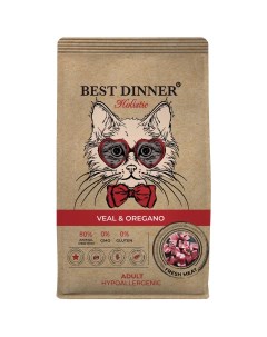 Holistic Adult Sterilised сухой корм для стерилизованных кошек Телятина и орегано 10 кг Best dinner