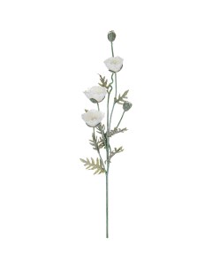 Цветок искусственный Мак белый 110 см Lefard