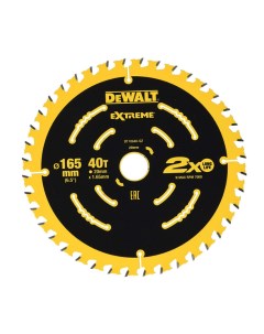Пильный диск EXTREME DT10640 165 20 мм Dewalt