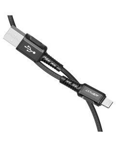 Кабель USB Lightning 8 pin экранированный быстрая зарядка 2 4A 1 2м черный C1 02 AF C1 02 BK Acefast