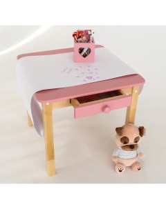 Растущий детский стол Forest Pink деревянный из березы Simba
