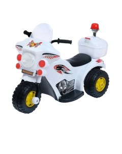 Электромобиль Мотоцикл шерифа цвет белый Sima-land