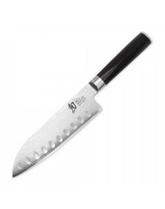 Нож кухонный поварской Сантоку 18 см 32 слоя Shun Classic Kai
