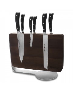 Набор кухонных ножей 6 штук на деревянной магнитной подставке Classic Ikon Wuesthof