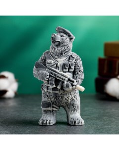 Фигура Медведь военный 13 5см Сувениры из мраморной крошки