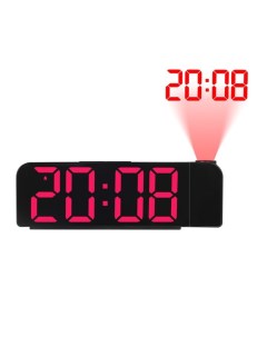 Часы настольные электронные с проекцией будильник термометр календарь 19 6 х 6 5 см Nobrand