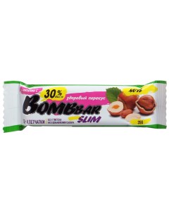 Протеиновый батончик Slim Bar 35 г арахис фундук Bombbar
