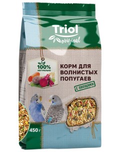 Сухой корм для волнистых попугаев Original с овощами 450 г Триол