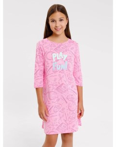 Сорочка ночная для девочек розовая с принтом Mark formelle