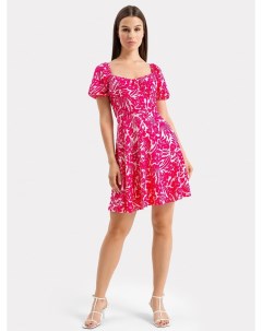 Платье женское ярко розовое с принтом в виде цветов Mark formelle